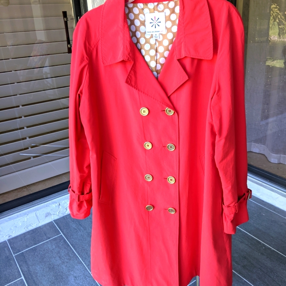♥️🔥 ISAAC MIZRAHI LIVE WOMEN'S  TRENCH COAT